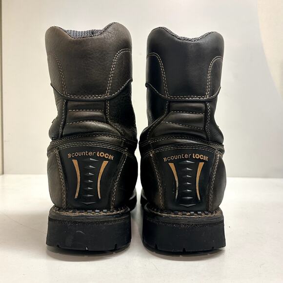 Georgia Boots Men's 9" CT Logger Brown Leather Composite Toe Waterproof 8.5 - Picture 6 of 8